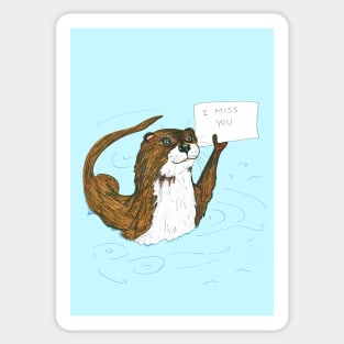 I Miss You Otter Sticker